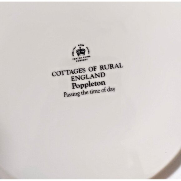 Fenton Bone China England Cabinet Plate 10 1/2 Poppleton Passing the time of day - Picture 10 of 10